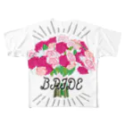 ペアTシャツ屋のシバヤさんのペア(BRIDE)　ブーケ All-Over Print T-Shirt