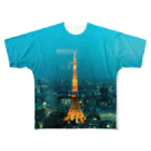 DOMMUNEの蜷川実花 X DOMMUNE｜TOKYO TOWER SKYTREE T-shrts フルグラフィックTシャツ