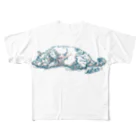 Atelir SOLEILのだらりん猫 All-Over Print T-Shirt