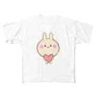 ななの癒しうさぎとハート フルグラフィックTシャツ