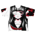 猫又ヨオスケの眼帯セーラー少女 All-Over Print T-Shirt