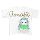 LalaHangeulのアマビエ様(医療従事者応援グッズ) フルグラフィックTシャツ