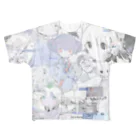 ゆーきんの絵ぐっずのゆーきん×砂気球 All-Over Print T-Shirt