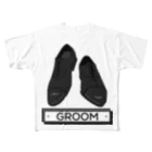 ペアTシャツ屋のシバヤさんのペア(GROOM)シューズ_ブラック フルグラフィックTシャツ