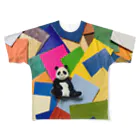 en_madeのパンダの世界 フルグラフィックTシャツ