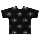 星月猫　徳島洋子の目たくさんTシャツ黒 All-Over Print T-Shirt