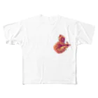 海老太郎のトイプードルスマイル フルグラフィックTシャツ