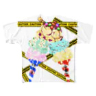 aya6timesの三角コーンアイス フルグラフィックTシャツ