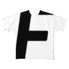 BetterDesignStoreのF ： イニシャルTシャツ All-Over Print T-Shirt