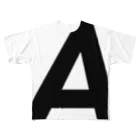 BetterDesignStoreのA ： イニシャルTシャツ All-Over Print T-Shirt