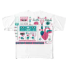 bocca  『codomodern』（コドモダン）のカラダノシクミ フルグラフィックTシャツ