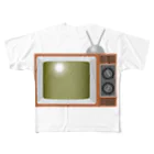 illust_designs_labのレトロな昭和のテレビのイラスト All-Over Print T-Shirt