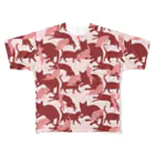 アトリエかのの猫迷彩　カモフラージュ　赤 All-Over Print T-Shirt