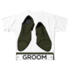ペアTシャツ屋のシバヤさんのペア(GROOM)シューズ_グリーン All-Over Print T-Shirt