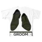 ペアTシャツ屋のシバヤさんのペア(GROOM)シューズ_グリーン フルグラフィックTシャツ