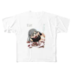 kawa_kawauso0のパスタを食べる女の子 フルグラフィックTシャツ