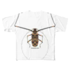 insectech.comのテナガカミキリ フルグラフィックTシャツ