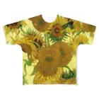 Art Baseのゴッホ / ひまわり / Still Life - Vase with Fifteen Sunflowers Vincent van Gogh All-Over Print T-Shirt