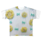 culturecutureのyellowflower textileTシャツ フルグラフィックTシャツ