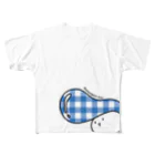 HiyokomameShoutenのReeeeegent-kun ギンガム青 All-Over Print T-Shirt