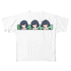 O D SHOPの照れ女の子3コマT フルグラフィックTシャツ