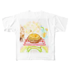 tae＊teaのふわふわパンケーキ フルグラフィックTシャツ