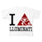 マッチアンドポンプ舎 suzuri支店のI▲LLUMINATI  フルグラフィックTシャツ