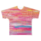せきね まりののダイナミック絵の具ピンク All-Over Print T-Shirt