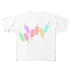 ゆるいイラストのおみせ。のアイスキャンディー All-Over Print T-Shirt