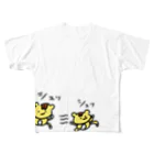 canekoのシュッL('ω')」三L('ω')」シュッ フルグラフィックTシャツ