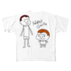 HappyGorillaのハッピーゴリラ　凸凹コンビ All-Over Print T-Shirt