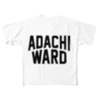 JIMOTO Wear Local Japanの足立区 ADACHI WARD フルグラフィックTシャツ