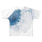 ヨコハマ屋の水彩ブルー All-Over Print T-Shirt