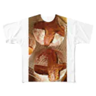 地球のめぐみのパン工房　ルナ・ジェナのルナ・ジェナ　カンパーニュ All-Over Print T-Shirt