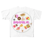 食いしん坊ママの腹ペコクマちゃん フルグラフィックTシャツ