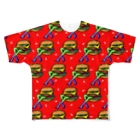 Mieko_Kawasakiのハッピーハンバーガータイム　AO 赤 All-Over Print T-Shirt