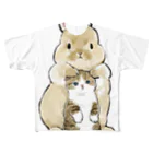 mofusandのちっこいねこ フルグラフィックTシャツ