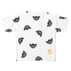 キャットＣのこうじょうけんがくのちらばるロゴマーク（鳥多め） All-Over Print T-Shirt