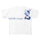 PaP➡︎Poco.a.PocoのCatch the message ロボット フルグラフィックTシャツ