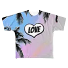 RaRaRa-DesignのLove beach フルグラフィックTシャツ