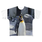 YZINのペンギン フルグラフィックTシャツ