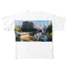 riesterdayの河端夕景 フルグラフィックTシャツ