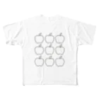 Tシャツ屋たかちゃんのringo林檎リンゴ フルグラフィックTシャツ