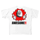 騒音の神様。足音は元気の証明のAWESOME!! フルグラフィックTシャツ