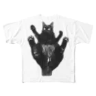 ネロヂカラのリアル黒猫3 フルグラフィックTシャツ