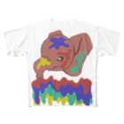 prunelleのペイントエレファント All-Over Print T-Shirt