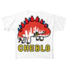 CHEBLOのザウリ赤白 フルグラフィックTシャツ