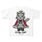 ゆきだるまころころのねこの王様＊赤 フルグラフィックTシャツ