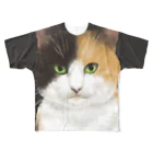 utanogoodsの圧の強い三毛猫 フルグラフィックTシャツ