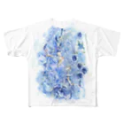 はやとのvague blue フルグラフィックTシャツ